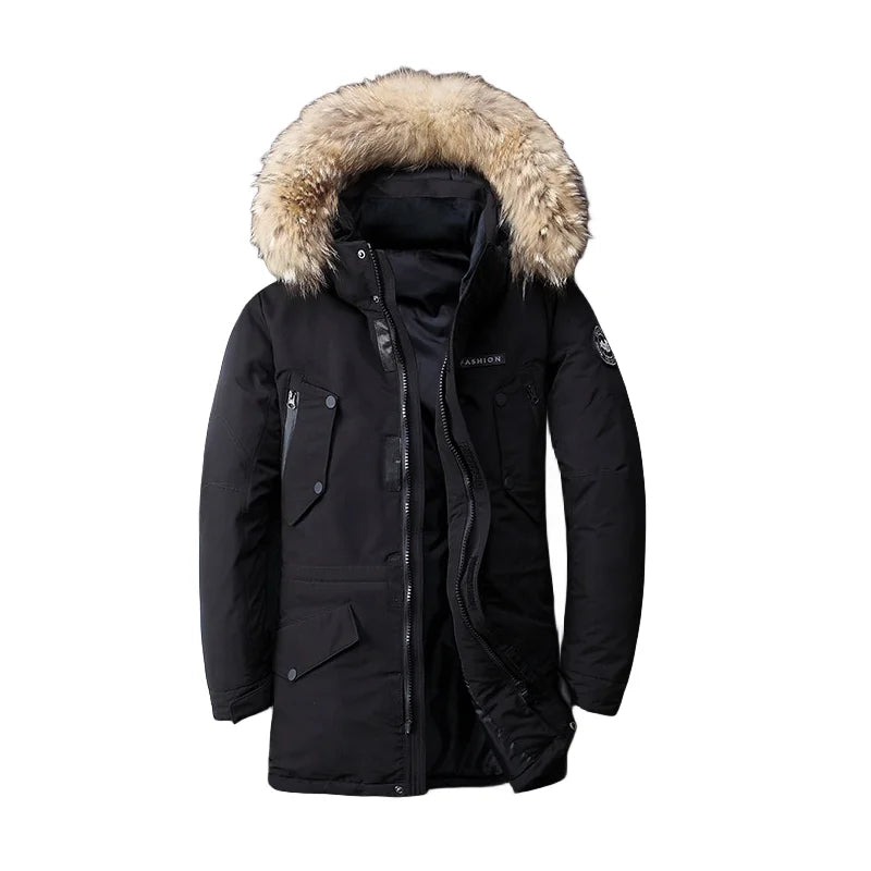 Julio - Halblange Winterjacke mit Kapuze