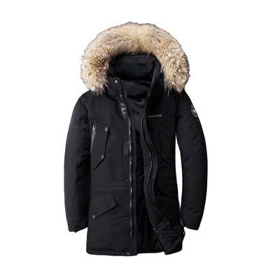 Julio - Halblange Winterjacke mit Kapuze