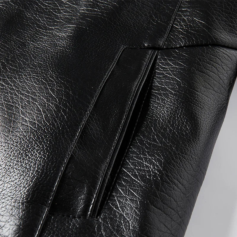 Vegane Lederjacke mit Kragen - Liam