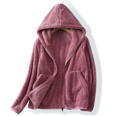Kapuzenpulli aus Fleece in Übergröße - Norah
