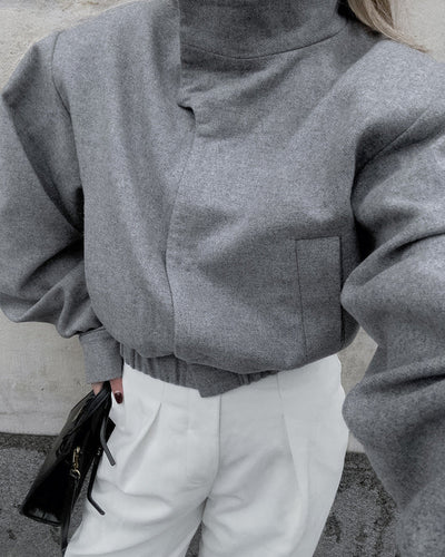 Kurze Damenjacke mit hohem Kragen - Yasmin