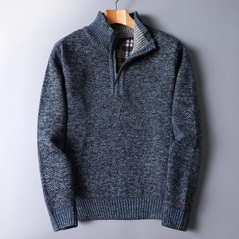 Herren Wollpullover mit Reißverschluss - Darven