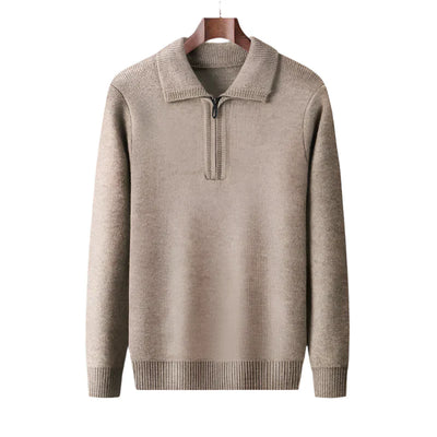 Herren Strickpullover mit halbem Reißverschluss - Lauro
