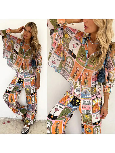 Melanie Bohemian Bedrucktes Set