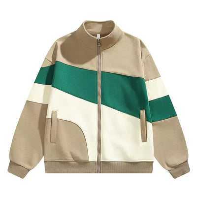 Vegane Sportjacke mit Reißverschluss und Farbblockierung - Ardan