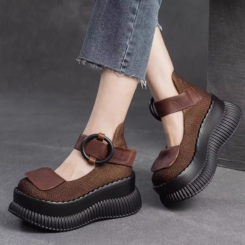 Plateau-Riemen-Schuhe - Rinoa