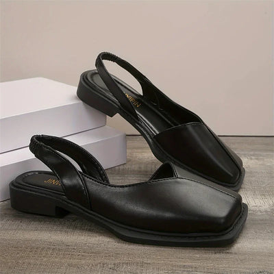 Flaches Slingback mit quadratischer Spitze - Carmen