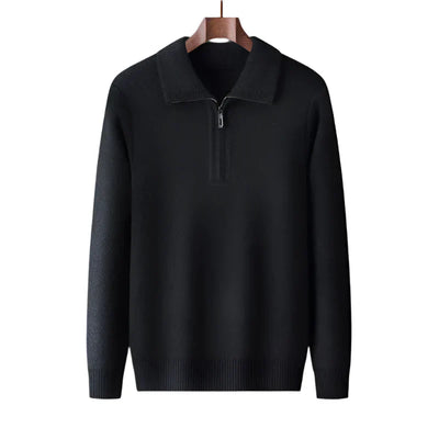 Herren Strickpullover mit halbem Reißverschluss - Lauro
