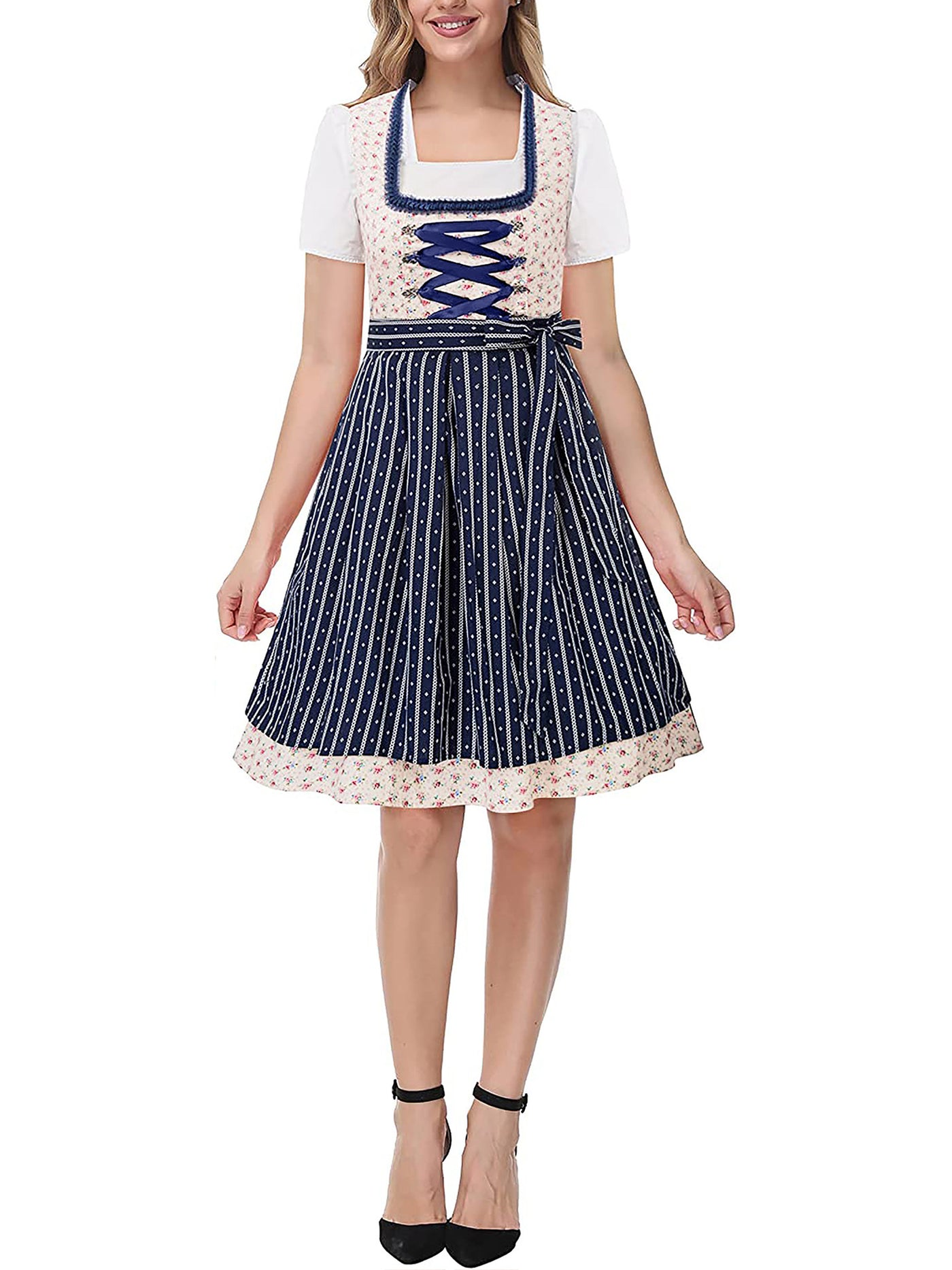 Damen Elegantes Midi Oktoberfest Dirndl Kleid - Anneliese