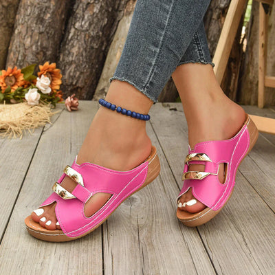 Keilsandale mit Peep Toe - Danila