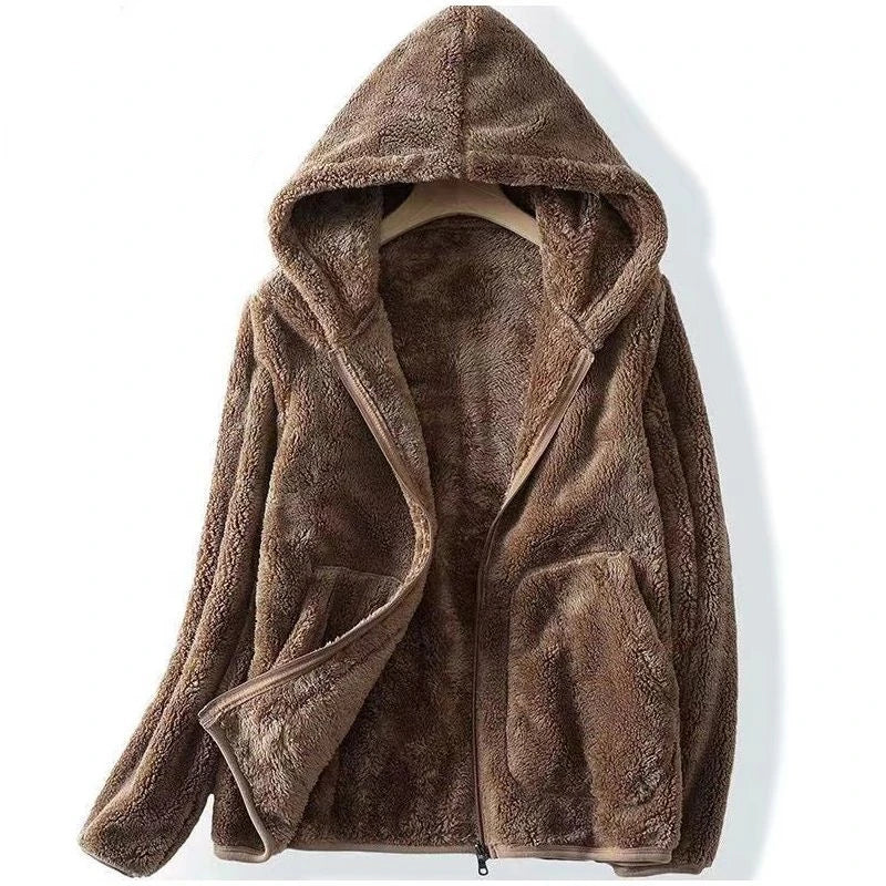 Kapuzenpulli aus Fleece in Übergröße - Norah