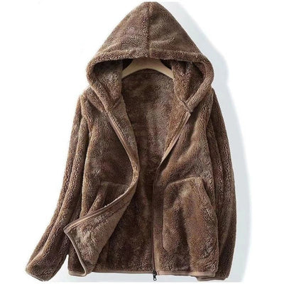 Kapuzenpulli aus Fleece in Übergröße - Norah