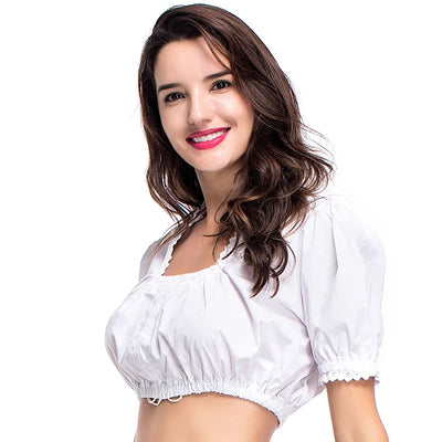 Damen Trachten Dirndl Bluse mit Puffärmeln - Gerlinde