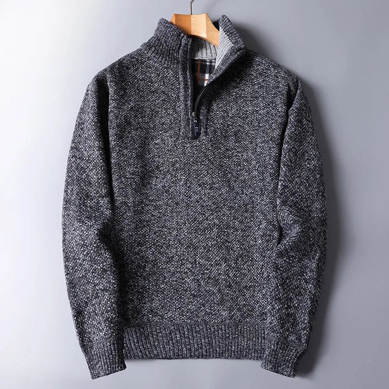 Herren Wollpullover mit Reißverschluss - Darven