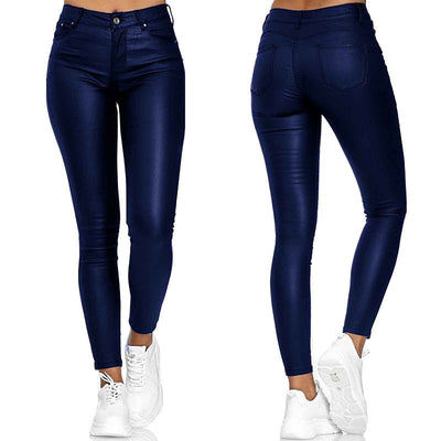 Fiamma Hosen - Vielseitige Damen High-Waist Skinny Lederhose für alle Anlässe