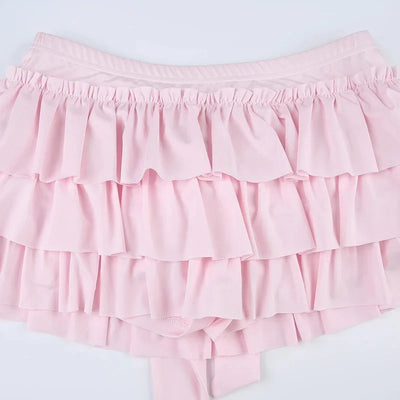 Maya - Shorts mit Rüschensaum und Satinschleifen-Detail