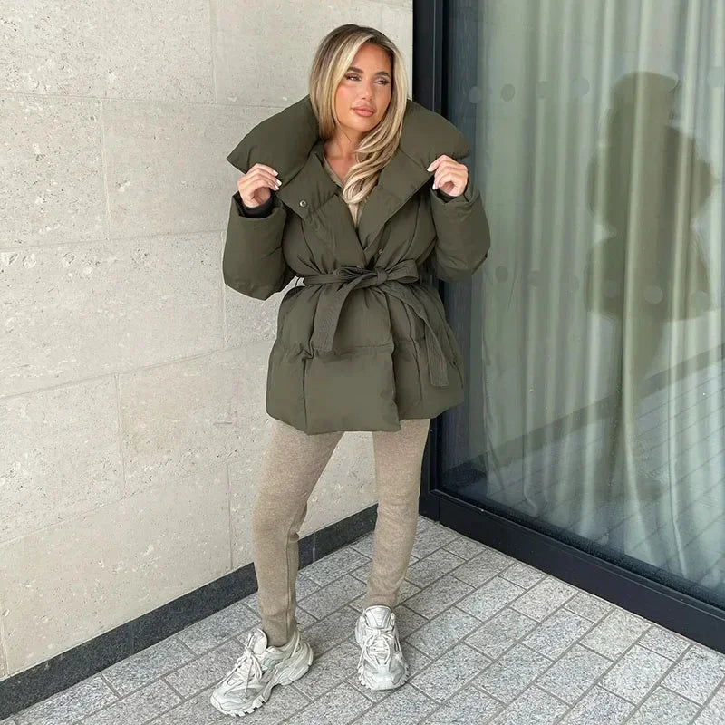 Steppmantel mit Gürtel - Astrid