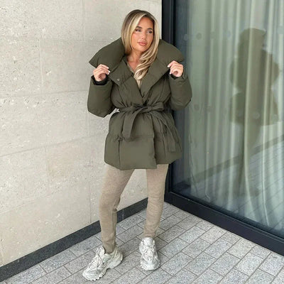 Steppmantel mit Gürtel - Astrid
