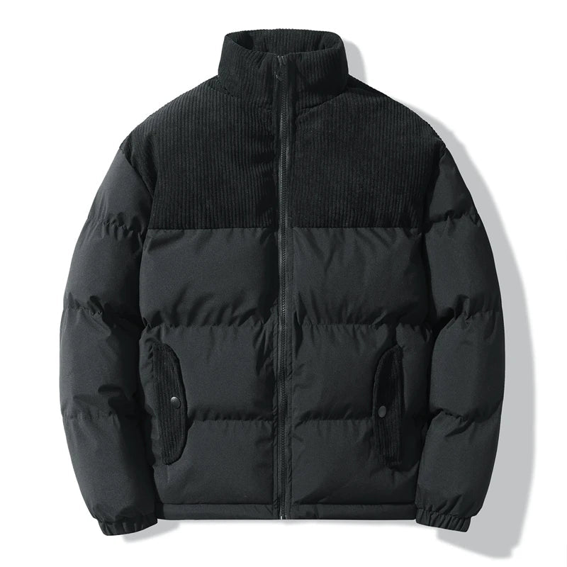Unisex-Steppjacke mit Korddetails - Aiden