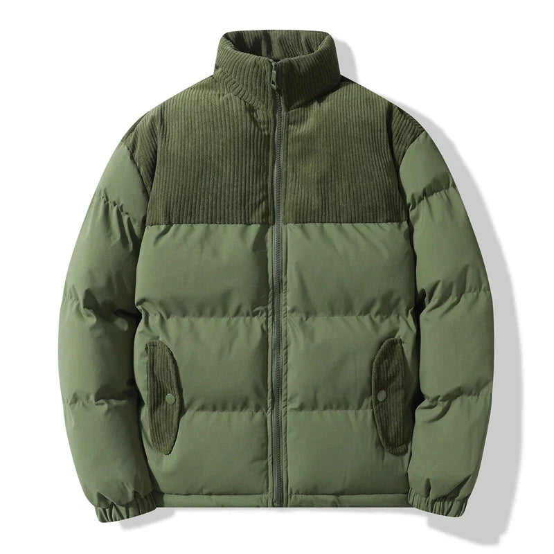 Unisex-Steppjacke mit Korddetails - Aiden