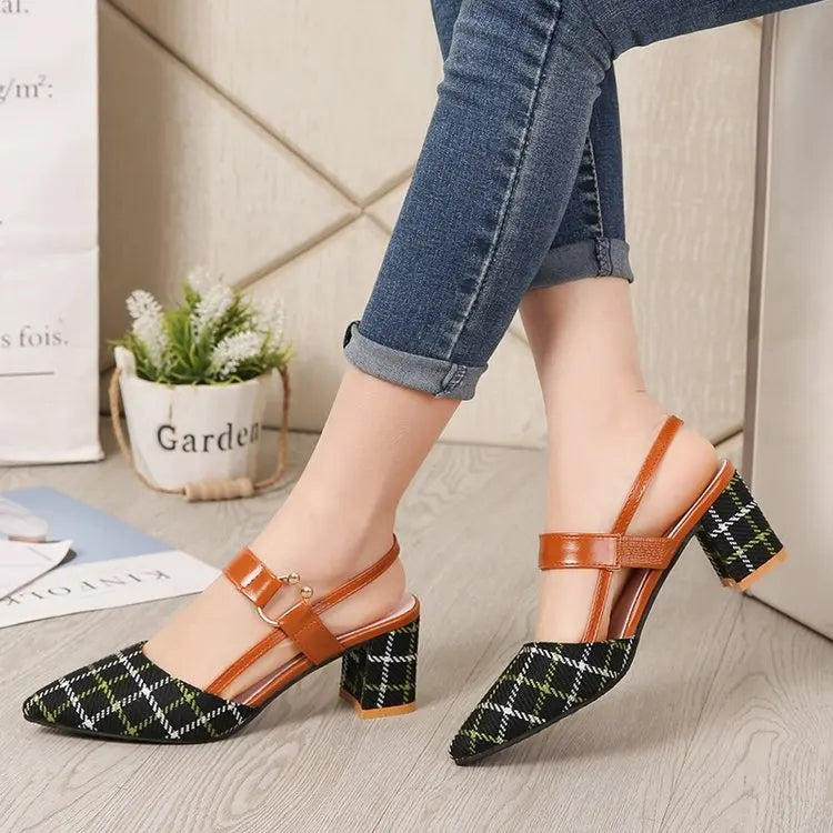 Halbhoher Slingback-Schuh - Regina
