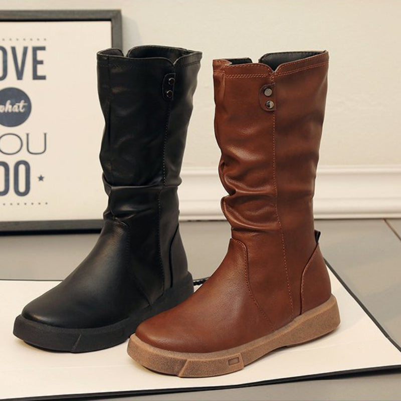 Kiara - Gepolsterte Leder-Winterstiefel 100% wasserdicht