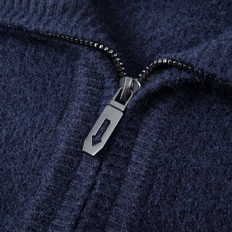 Herren Strickpullover mit halbem Reißverschluss - Lauro