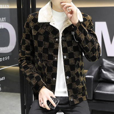 Karierte Cordjacke - William