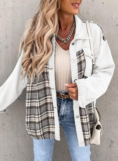 ROSALIND - Langärmelige Jeansjacke mit Knopfleiste