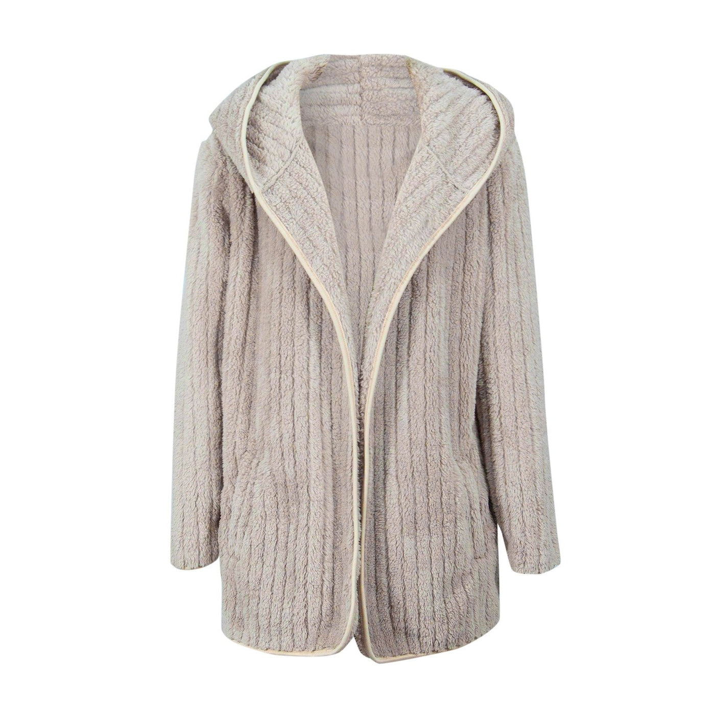 Cloe - Plüsch-Strickjacke ohne Knöpfe