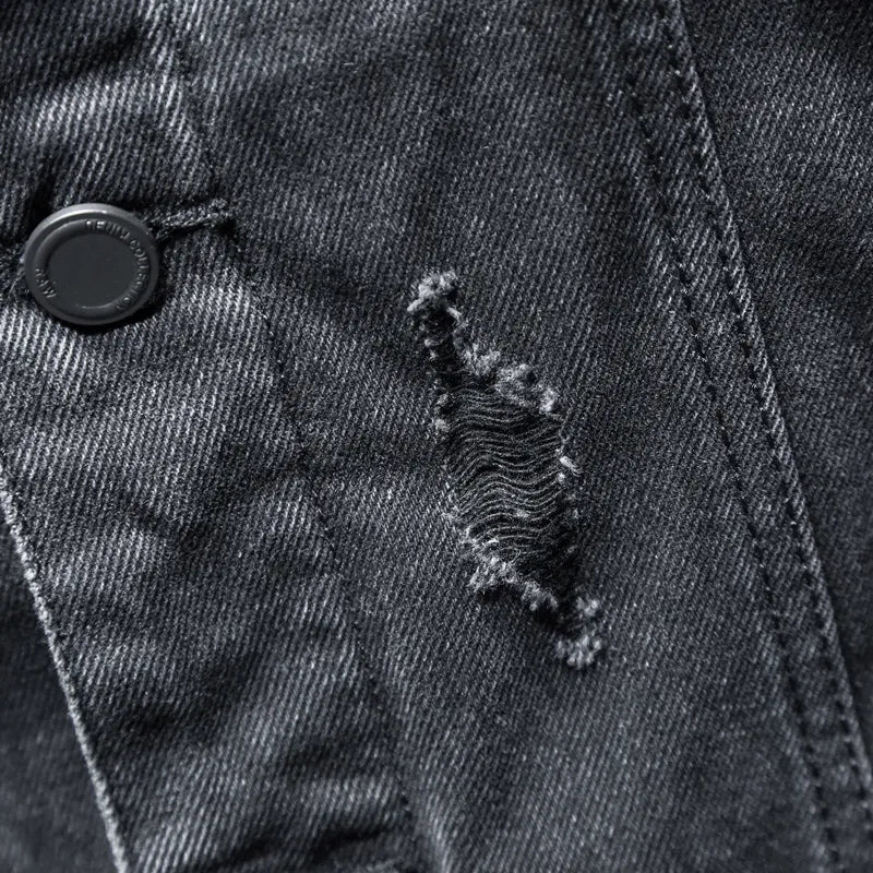 Herren Jeansjacke mit moderner Kapuze - Elrick