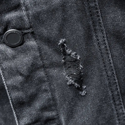 Herren Jeansjacke mit moderner Kapuze - Elrick