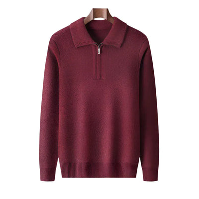 Herren Strickpullover mit halbem Reißverschluss - Lauro