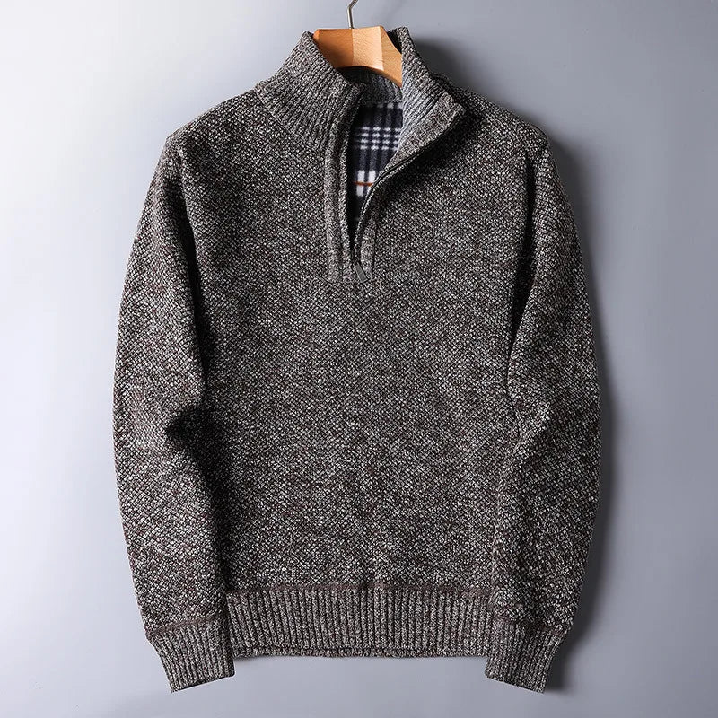 Herren Wollpullover mit Reißverschluss - Darven