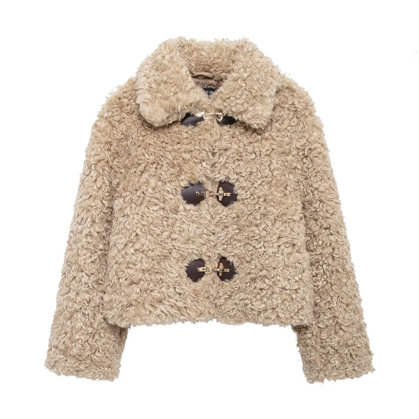 Damen-Teddyjacke mit Schnallenverschluss - Keren