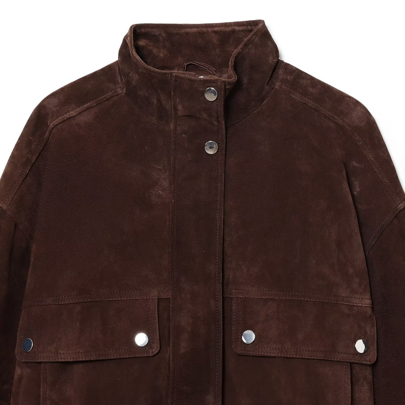 Damenjacke aus Wildleder mit Fronttaschen - Mireane