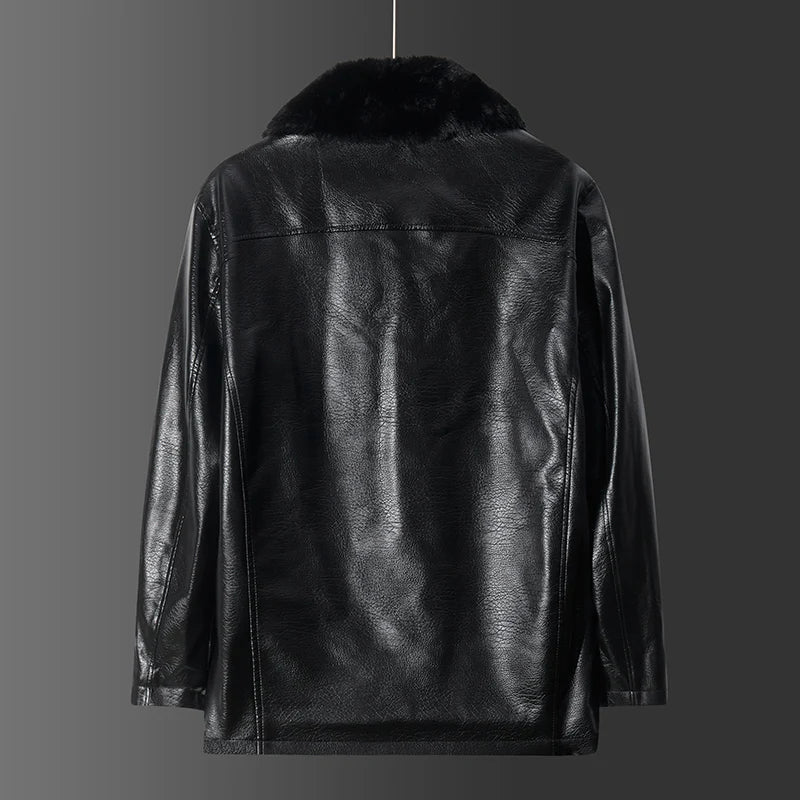 Vegane Lederjacke mit Kragen - Liam