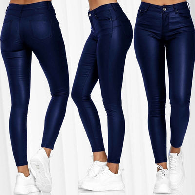 Fiamma Hosen - Vielseitige Damen High-Waist Skinny Lederhose für alle Anlässe