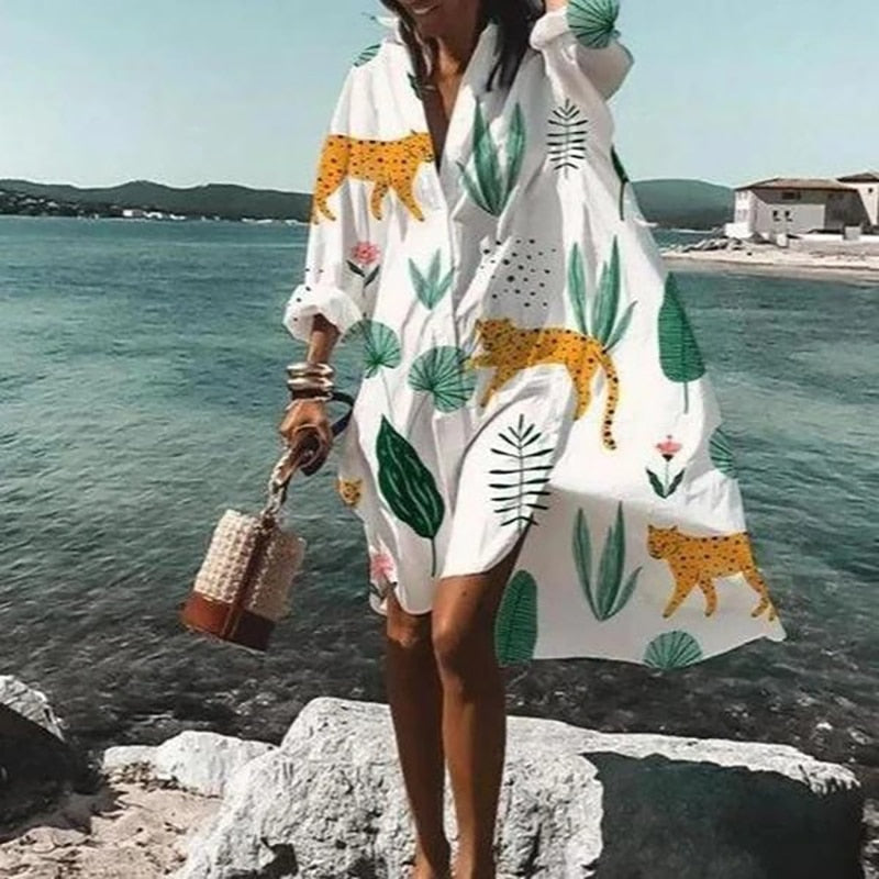 Valery - Bedrucktes Oversize-Kleid