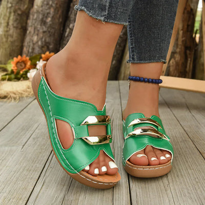 Keilsandale mit Peep Toe - Danila