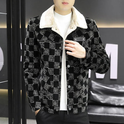 Karierte Cordjacke - William