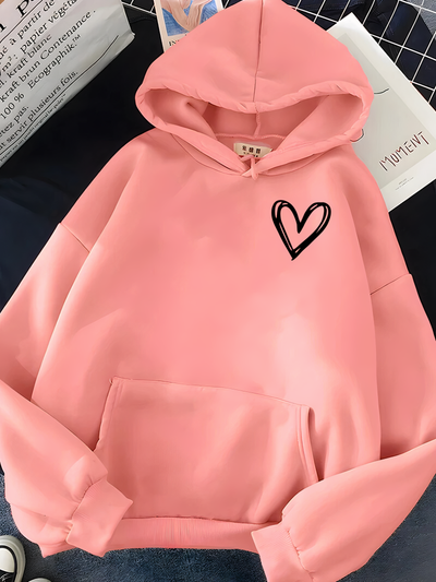 SAYLOR - Kapuzenpullover mit Herzaufdruck für Damen