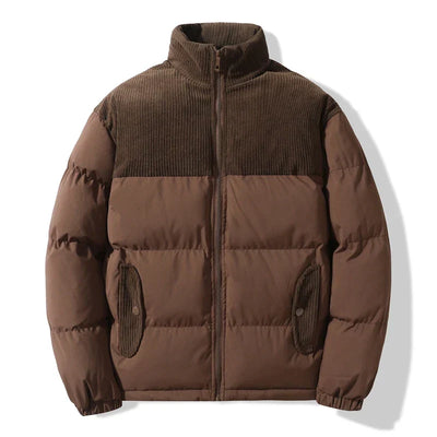 Unisex-Steppjacke mit Korddetails - Aiden