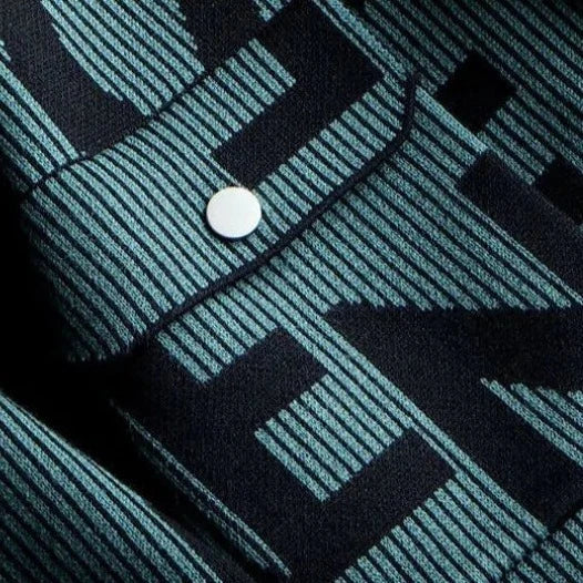 Azurblaue Vintage-Strickjacke