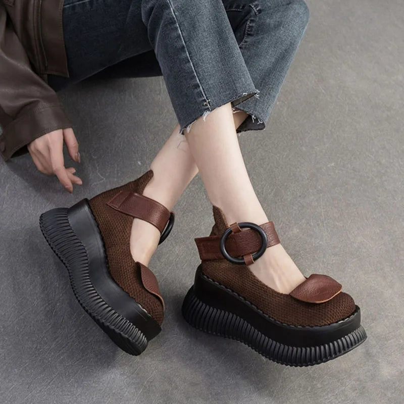 Plateau-Riemen-Schuhe - Rinoa