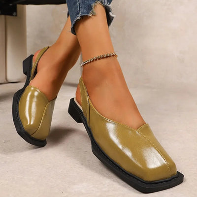 Flaches Slingback mit quadratischer Spitze - Carmen