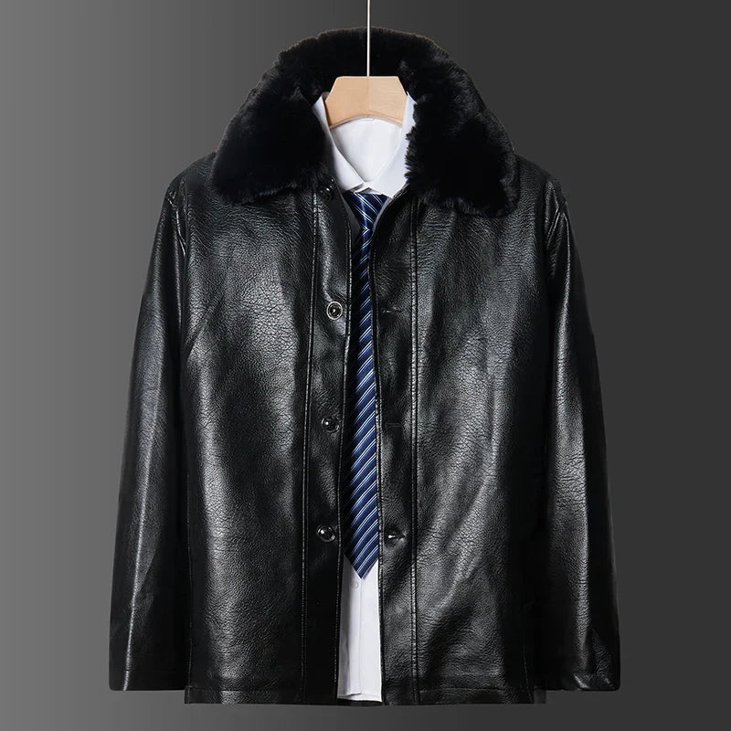 Vegane Lederjacke mit Kragen - Liam