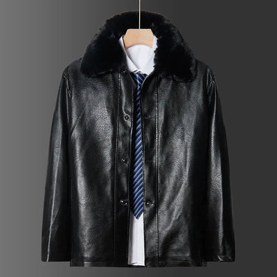 Vegane Lederjacke mit Kragen - Liam