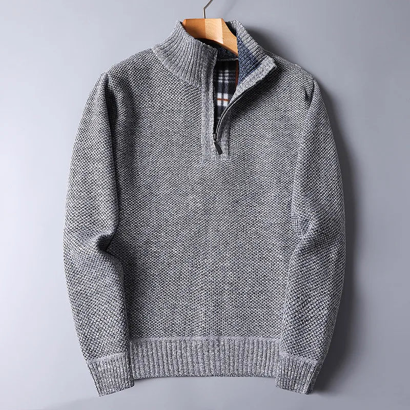 Herren Wollpullover mit Reißverschluss - Darven