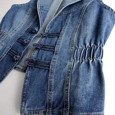Leila - Klassische Denim Weste